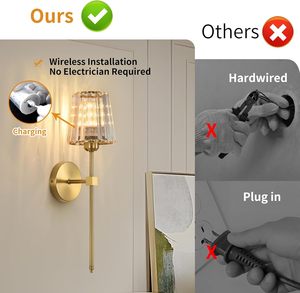 Tsinye Battery Operated <strong>Wall</strong> Sconce <strong>Dimmable</strong> <strong>Wall</strong> <strong>Light</strong> with Remote Control Modern Wireless <strong>Wall</strong> <strong>Light</strong> for Bedroom Living Room - Product Image 4