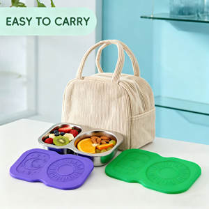 Household Stainless Steel Snack Container with <b>Silicone</b> Lid Reusable Small Food Storage Container Stainless Steel Sauce Box - Product Image 5