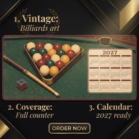 Tapis de bar rétro pour table de billard, panneau calendrier 2027, en tissu RPET, tapis anti-déversement 40 x 60 cm, impression personnalisée