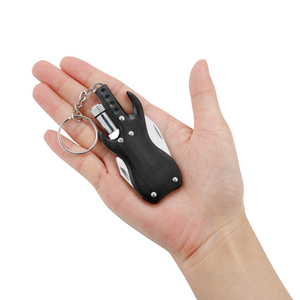 Gk01r Mini Pocket Survival Đa Chức Năng Công Cụ Gấp Guitar Hình Dao Tự Vệ Dao Với Mở Chai LED Ánh Sáng - Product Image 4