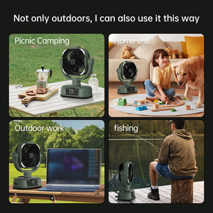 Ventilador recargable de 20000mAh, ventilador portátil, luz LED, ventilador portátil, ventilador recargable para acampar al aire libre, ventiladores recargables - Product Image 6