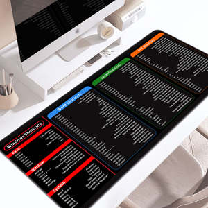 Grand tapis de souris pour ordinateur de bureau en caoutchouc, personnalisable avec des raccourcis <span class=keywords><strong>Windows</strong></span>, Excel, PPT, tapis de bureau pour clavier, ordinateur portable, tapis de souris avec raccourcis - Product Image 1