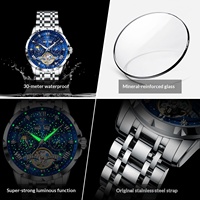 Montre Homme Blue Sunray avec trois sous-cadrans et fenêtre de date, style Business Casual