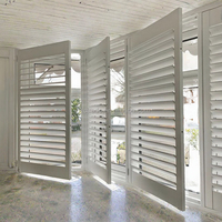 Volets en bois modernes à prix d'usine, persiennes Jaslousie, style simple, écologiques et durables pour fenêtres de villa