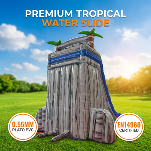 Scivolo d'Acqua Gonfiabile in PVC di Grado Commerciale a Forma di Palma Tropicale con Piscina, Facile da Montare, per Feste Estive in Piscina e <span class=keywords><strong>Noleggio</strong></span> - Product Image 3