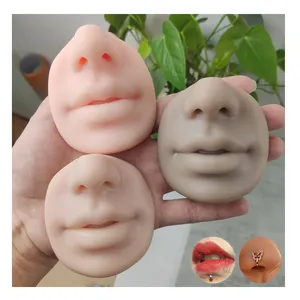 Realistic 3D Lip Open Mouth Practice Silicon Latex Skin Lips Permanent Makeup Tattoo Lip Practice Skin For PMU Training