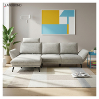 Canapé d'angle en tissu moderne à poignée réglable, 3 places, pour salon, appartement, hôtel, style classique et luxueux