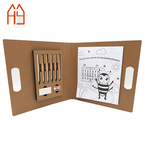 Ensemble de livres de coloriage avec logo personnalisé avec 12 crayons de couleur <span class=keywords><strong>Kit</strong></span> d'apprentissage créatif pour le dessin et la peinture pour enfants - Product Image 6