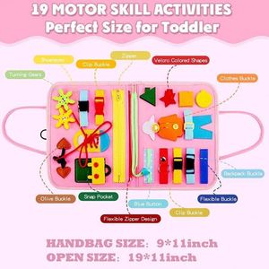 Regalos para Niños y Niñas de 1, 2, 3 y 4 Años, Juguetes Sensoriales para Niños Pequeños de 1 a 3 Años, Juguete Educativo de Viaje para Autismo, Tablero de Actividades Montessori - Product Image 4