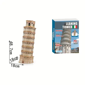 Wholesale leaning tower of pisa 3d jigsaw puzzle toy With Unique