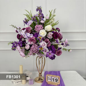 Bola de Flores Artificiales de Hortensia Realista, Color Morado, 60 cm, Centros de Mesa para Bodas, Bola de Flores Grandes de Seda - Product Image 2