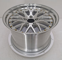 Gebürstete Silber-Gold-Schrauben, Netzdesign, geschmiedete 6061 T6 Aluminiumlegierungsräder, 12000T gepresst, TÜV JWL VIA Std S4-00050, 18-24 Zoll, kundenspezifisch