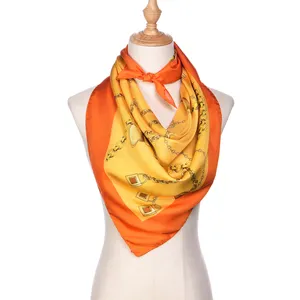 2022 factory direct produce big silk scarf for women silk luxury