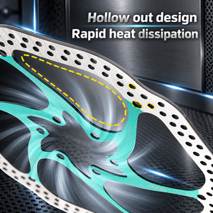 VXM Fietsremschijfrotor Roestvrij staal Waterdicht en roestvrij Hol ontwerp Snelle warmteafvoer Fietsremonderdelen - Product Image 3