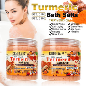 Sal de <span class=keywords><strong>baño</strong></span> y ducha exfoliante de cúrcuma más vendida para hidratar, blanquear y suavizar la piel - 350g - Product Image 1
