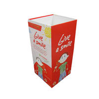 Papier de benne basculante en carton à 4 niveaux personnalisé pour magasin de détail pour affichage de la pop pour point d'achat publicité pour t-shirts