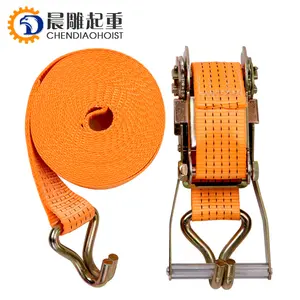 Hot sales ratchet tie down strap 2" wide handle strap ratchet load strap cargo belt with J Hooks strap with ratchet