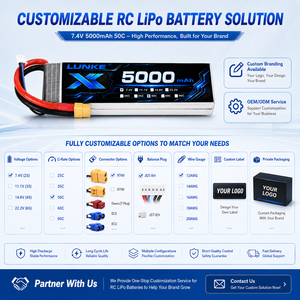 7.4V 5000mAh 50C Yüksek Deşarjlı LiPo Pil Şarj Edilebilir Lityum Güç Hücresi FPV Drone RC Araba Uçak Hobi Modelleri için 102535 - Product Image 4