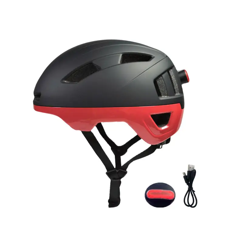Netherlands market in mold e-bike helmet with rear LED light CE CPSC NTA8776 certified electric bike Speed pedelec helmet