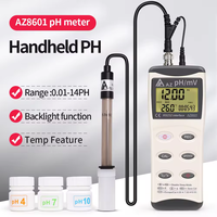 Testeur de pH/ORP industriel étanche AZ8601 avec écran LCD pour la qualité de l'eau d'aquarium, thermomètre de pH 0,00-14,00