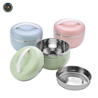 Boîte à lunch et boîte alimentaire en acier double couche multicolores en forme de pomme, adaptée aux enfants, aux adolescents et aux adultes