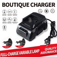 Chargeur de batterie pour outils électriques sans fil avec protection contre les surcharges et les courts-circuits, double indicateur LED, prise EU/US