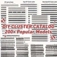 Bulu Mata Palsu Faux Mink Buatan Tangan, Kit Bulu Mata Cluster Pre-cut DIY, Panjang Campuran 8-16 mm, Set Bulu Mata Cluster DIY