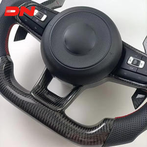 Volante Deportivo R-Line de Cuero y Fibra de Carbono para Volkswagen VW <span class=keywords><strong>Golf</strong></span> 7 R MK7 MK8 Jetta Passat B8 <span class=keywords><strong>Polo</strong></span> Tiguan <span class=keywords><strong>GTI</strong></span> X5 X3 CC X4 - Product Image 6