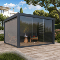 Kit de pergola bioclimatique moderne en aluminium, facile à assembler, pour balcon, système d'ombrage électrique extérieur, écologique, vente en gros