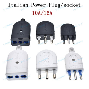 Ý tiêu chuẩn 10A <span class=keywords><strong>16A</strong></span> nhỏ ý cắm điện Nam ổ cắm nữ ổ cắm 3 vòng Pin chuyển đổi Adaptor có thể tháo rời ý cắm - Product Image 2