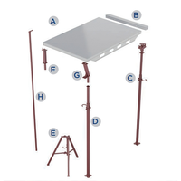 Système de coffrage en alliage d'aluminium HF OEM 6061-T6 pour la construction de bâtiments, haute réutilisabilité, coffrage modulaire pour murs, dalles et colonnes
