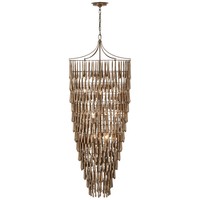XZ 12 Light Vintage Chandelier Light Fixture Farmhouse Chandelier con brazos de óxido Candelabro antiguo para sala de estar Vestíbulo