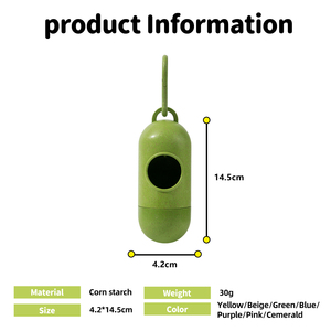 Distributeur de sacs à déjections pour animaux de compagnie, portable, pliable, imperméable, mini, écologique, biodégradable, pour l'élimination des déchets de chat - Product Image 2