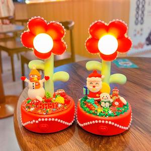 ชุดงานฝีมือทำไฟกลางคืนรูปดอกไม้ครีมมี่กาว DIY สำหรับคริสต์มาส สำหรับตกแต่งห้องนอนเด็ก ธีมการ์ตูน วัสดุพลาสติก สำหรับเด็กอายุ 4-6 ปี - Product Image 4