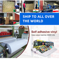 Usine de vinyle de premier plan en Chine, vente en gros de rouleaux de vinyle adhésif, encre pigmentée, vinyle PVC imprimable par jet d'encre, vinyle auto-adhésif pour l'impression