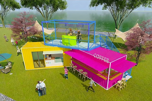 Moderna Casa Contenedor de Acero de Diseño Chino, Construcción Rápida, Caseta para <span class=keywords><strong>Mercado</strong></span> Nocturno Urbano y <span class=keywords><strong>Plaza</strong></span> Comercial - Product Image 4