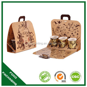 Portavasos personalizado de 4 tazas con asa UV Advantage, papel de Arte de 2mm de grosor, para llevar, café caliente, té, bebida, portavasos diseñado - Product Image 2