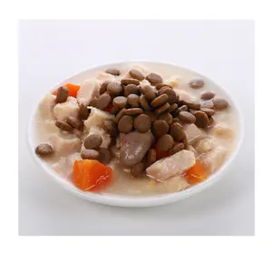 Vente en gros d'usine 100g grandes boîtes de saveur de bœuf et de poulet 4 boîtes/boîte de collation pour chien aliments humides bloc de viande et colle