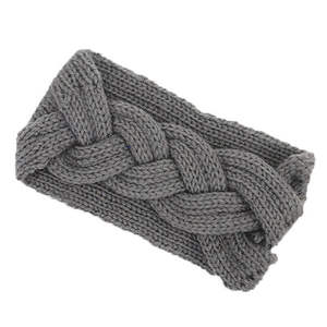 Diademas Tejidas para Niña Q547 con Lazo Grande y Diseño de Espinas de Pescado, Diadema Elástica de Ganchillo Cálida para Invierno, Turbante Hecho a Mano, Diadema Ancha - Product Image 3