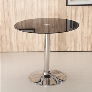 Mesa de Comedor Redonda de <span class=keywords><strong>Cristal</strong></span> Transparente con 4 Sillas, Mesas de Café de <span class=keywords><strong>Cristal</strong></span> - Product Image 5