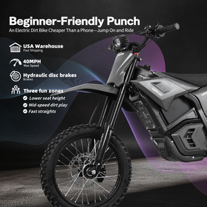 Moto tout-terrain électrique 48V 3840W 40 mph (64 km/h) à deux roues, longue autonomie, haute performance, vitesse maximale 30 mph (48 km/h) - Entrepôt USA - Product Image 4