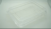 Boîte de rangement transparente en plastique multi-compartiments pour aliments pour animaux de compagnie, fruits, collations et desserts, avec charnières, pour boulangerie et supermarché