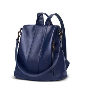 Bolso de cuero genuino a la moda y moderno, tipo cesta, de un solo hombro, bandolera, para mujer. - Product Image 3