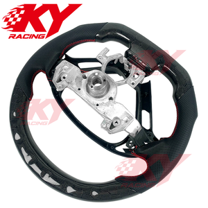 Accesorios Interiores para Infiniti G35 G25 G37 EX25 EX35 EX37 G37S G37X, Volante de Coche de Cuero con Fibra de Carbono en Forma de Panal y LED RPM - Product Image 3