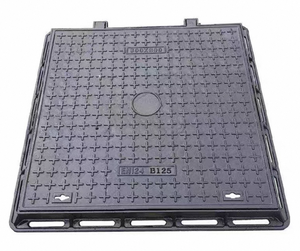 시립 전원 밸브 하수구 빗물 하수 두꺼운 무거운 약한 전류 주조 서비스 용 연성 철 사각 맨홀 커버 - Product Image 6