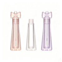 Nouveau tube de gloss à lèvres rose rond 3ml, contenant cosmétique, emballage de maquillage, logo personnalisé