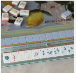 Juego de Mahjong Acrílico Plegable Pintado a Mano, Color Azul Brisa Marina Americana, 160 Piezas, Personalizado, Moderno, Ecológico y Duradero, Marca Shengjia - Product Image 5