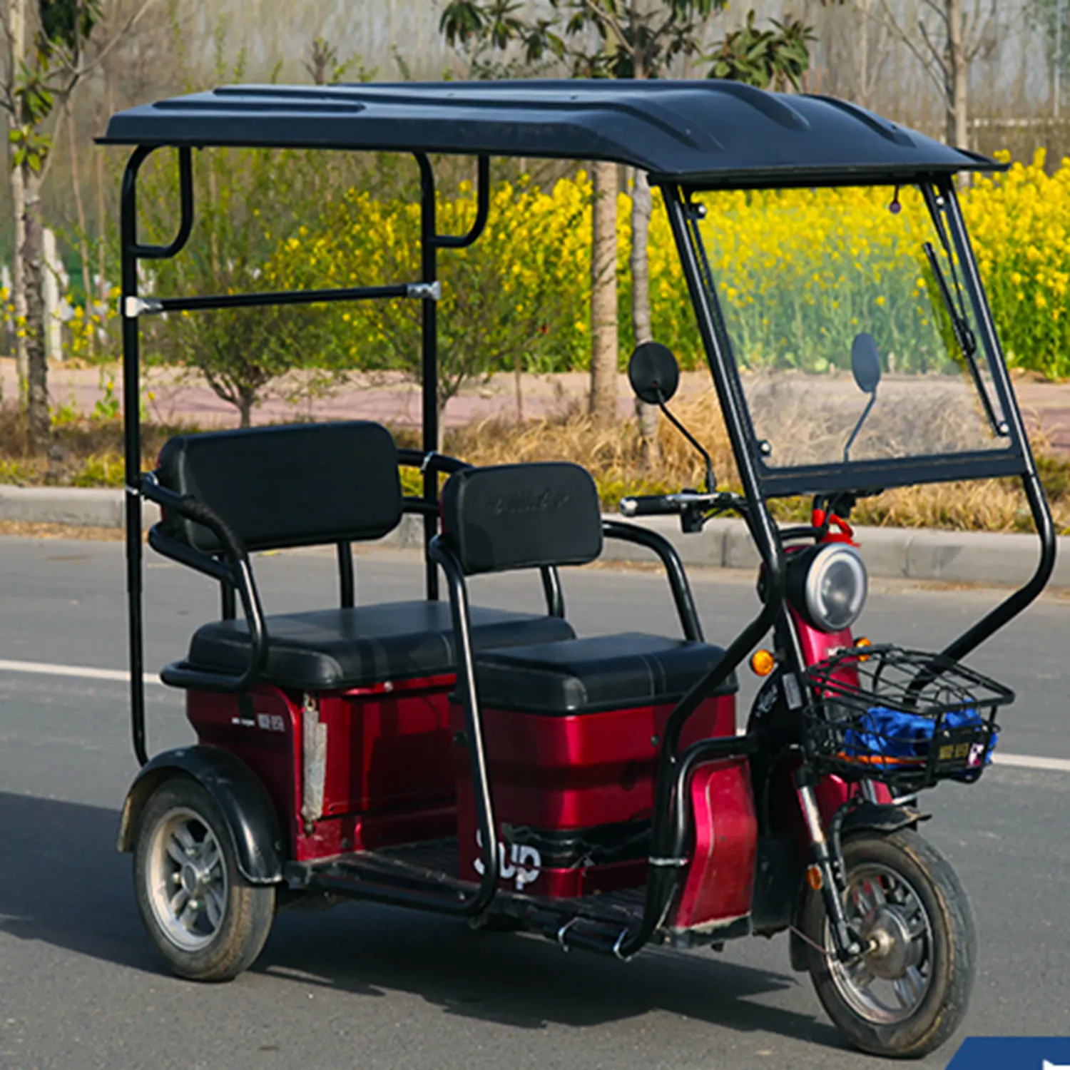Tricycle électrique tuk de 600w/800w pour adultes, bicyclette à 3 roues, vélo à électricité pour adultes
