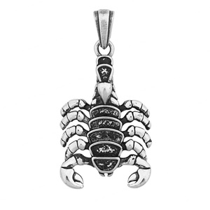 Collar Retro Europeo y Americano al por Mayor, Collar Corto con Colgante de Escorpión para Hombre y Mujer, Colgante Unisex de Acero Inoxidable - Product Image 1