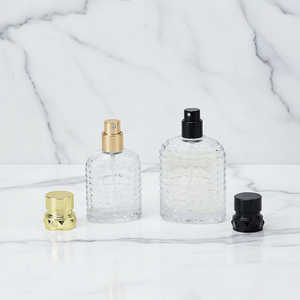 Flacons de parfum en verre de luxe personnalisés de 30 ml, 50 ml, 100 ml, avec bouchon à vis et pompe à baïonnette en diamant pour sérum de soin de la peau - Product Image 2